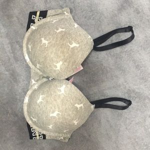 Wear everywhere push-up PINK/VS bra (34D)
